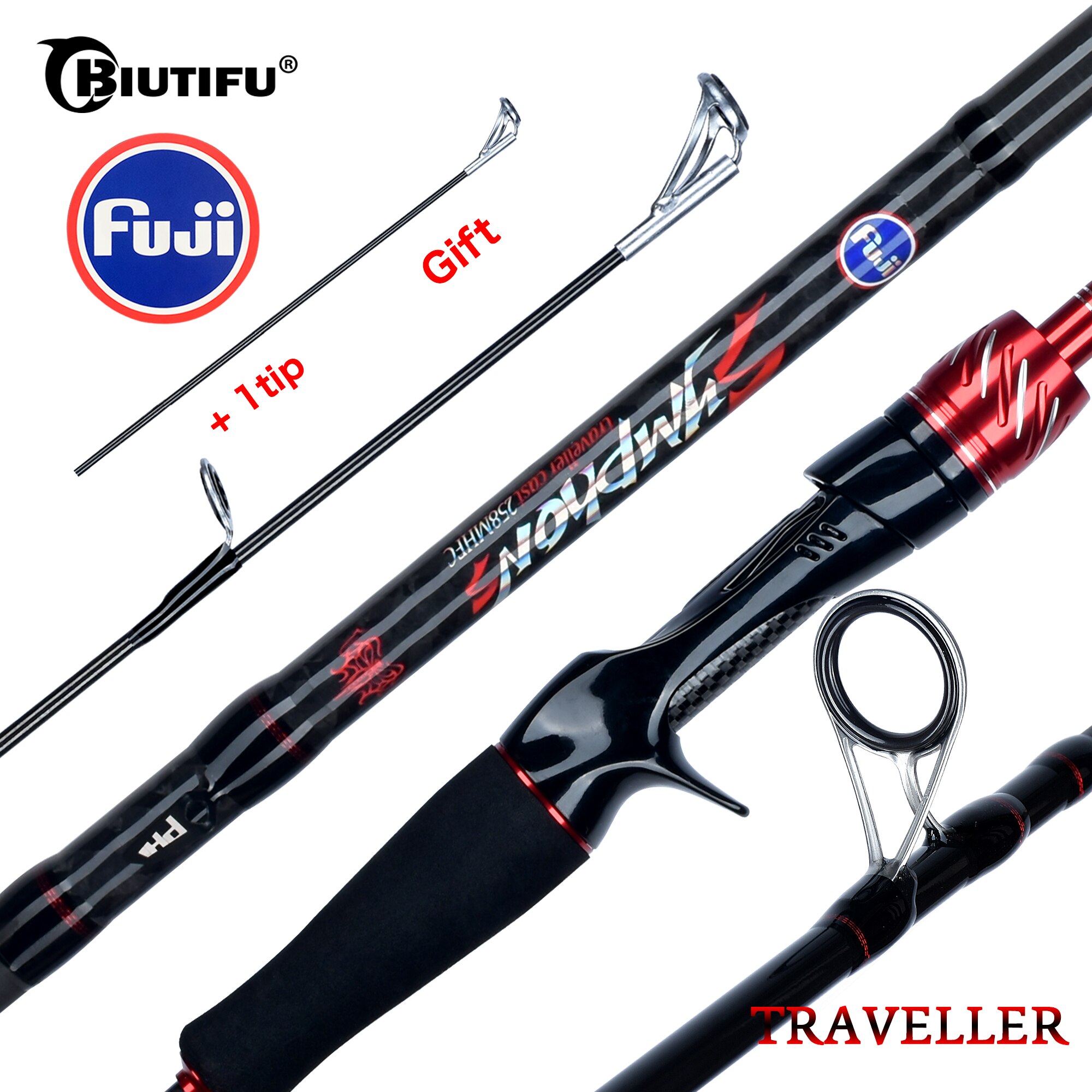 Fishing Rod Surf - BIUTIFU Podróżnik Spinning Casting Fuji Lure