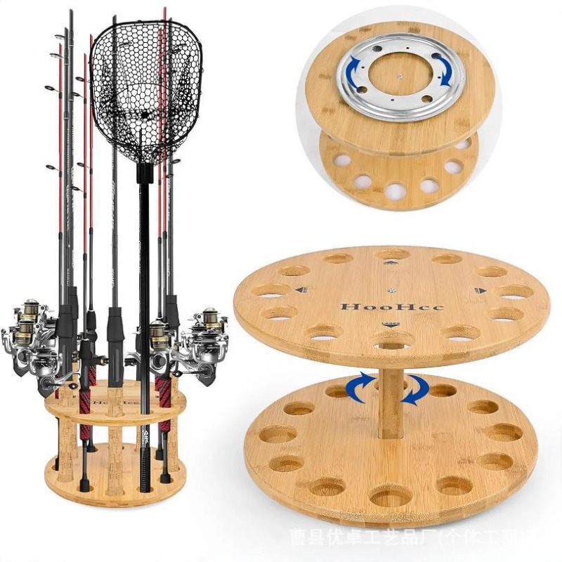 Fishing Rod Rack - Okrągły, obrotowy stojak na wędki z