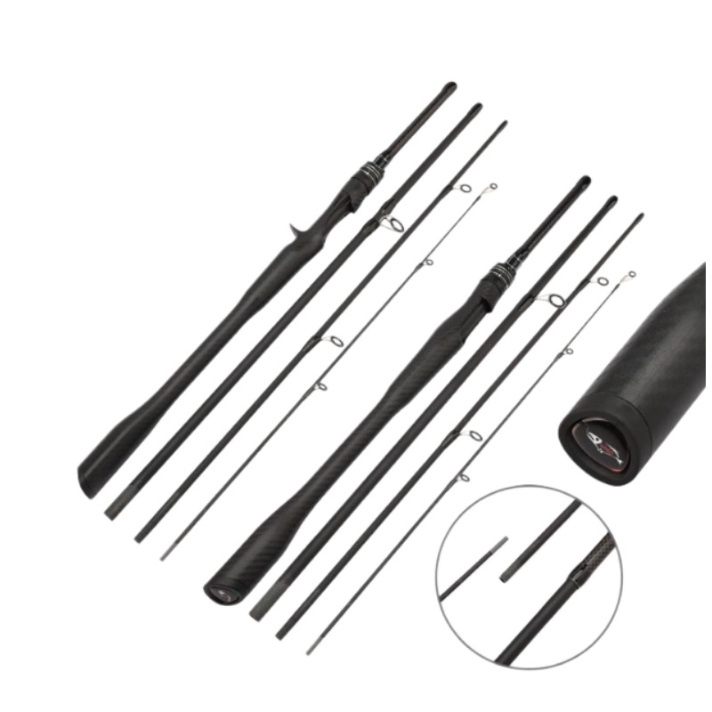 Fishing Rod Surf - Przenośna, wielosegmentowa wędka z uchwytem, obrotowa,
