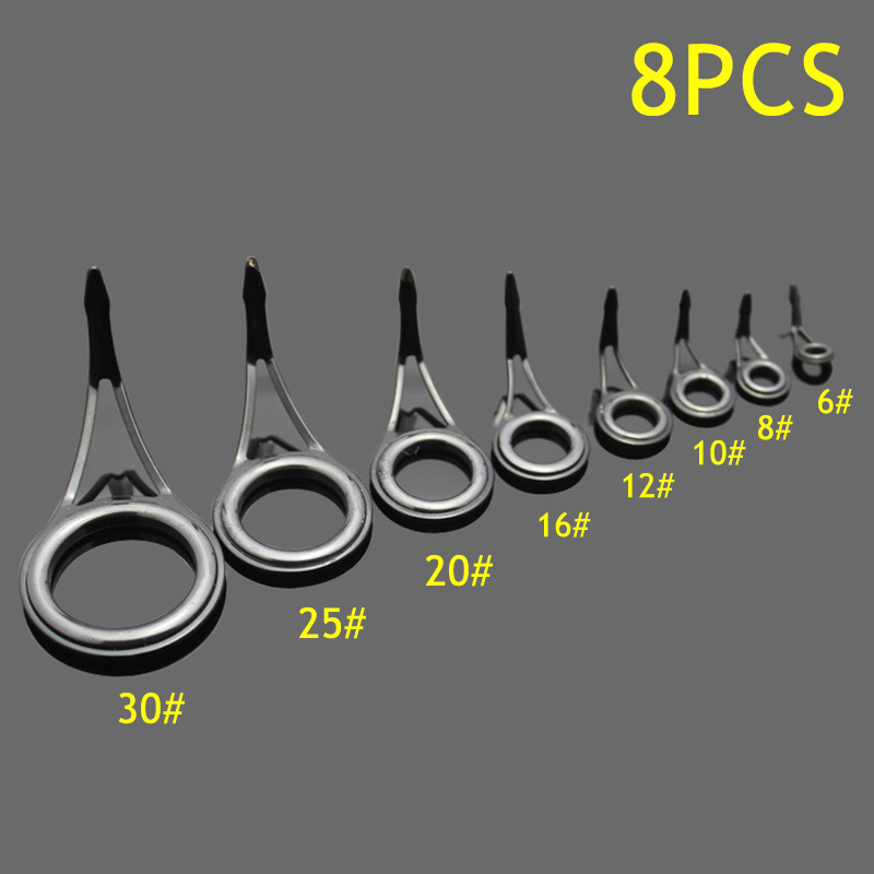 8 szt. pierścieni prowadzących – Fishing Rod Building Kit recenzja i cena