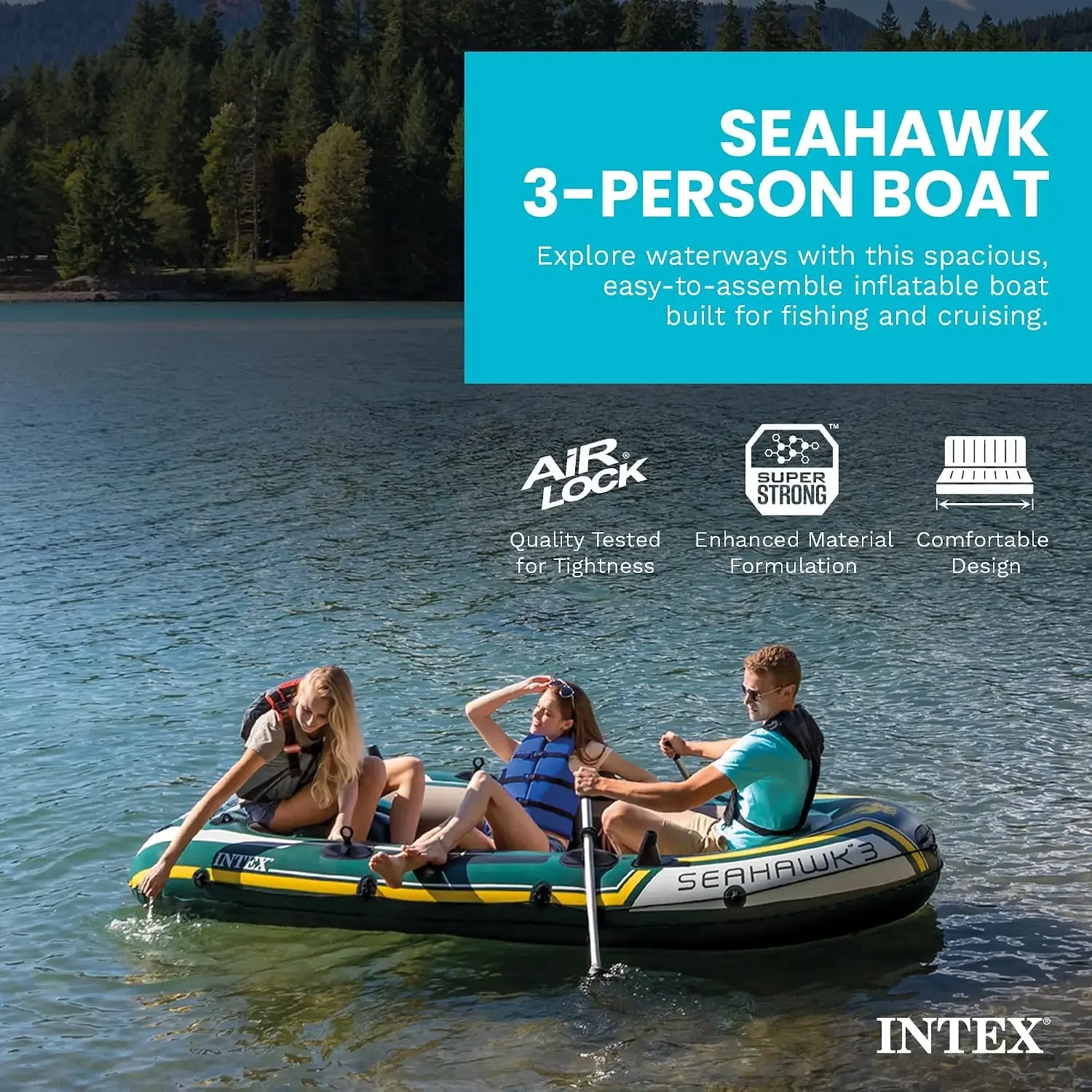 INTEX 66332EP Seahawk 2 – zest – Fishing Rod Boat recenzja i cena